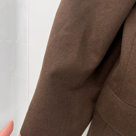 Tasso Elba Camelhair Men Blazer Sz 44L Chocolate Quiet Luxury Old Money Heritage - Picture 4 of 14